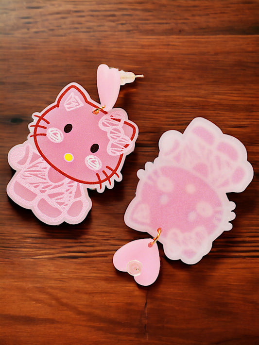 Hello Kitty Cute Dangle Earrings For Girls & Women