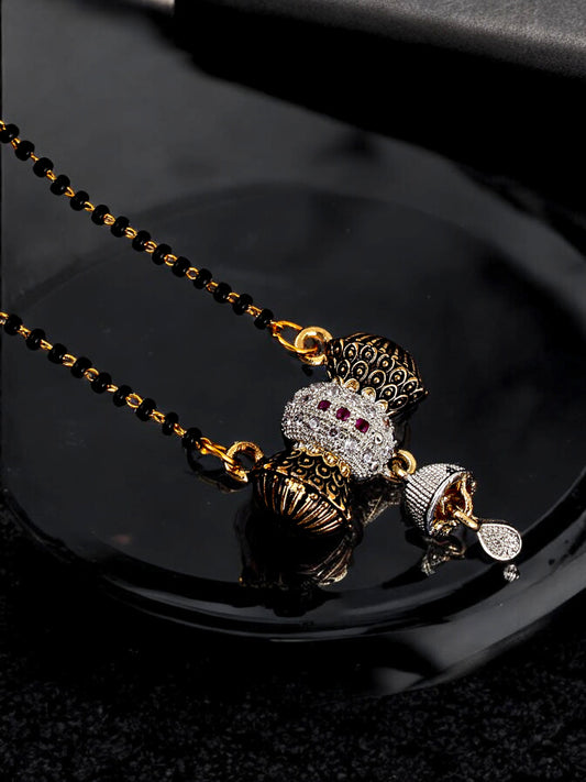 American Diamond (AD) Mangalsutra with Earring for Girls and Women