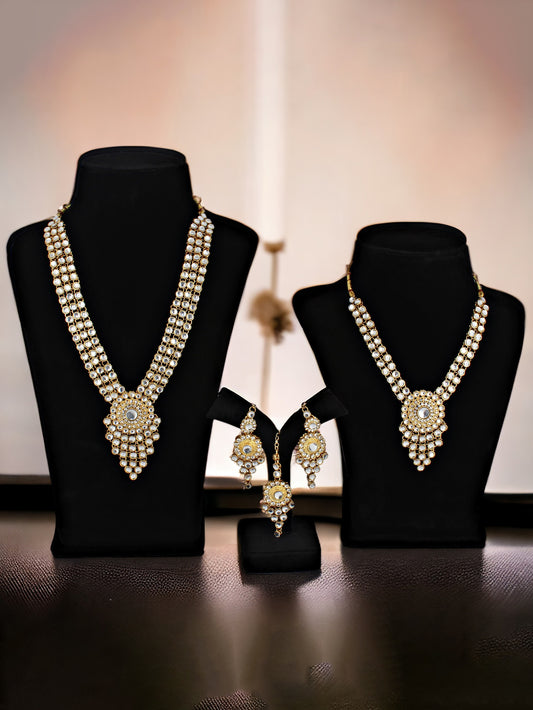 Necklace Set and Earrings with Tika For Women & Girls