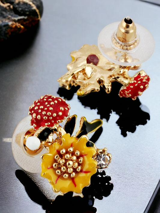 Floral Design Stud Tops Earring For Girls & Women