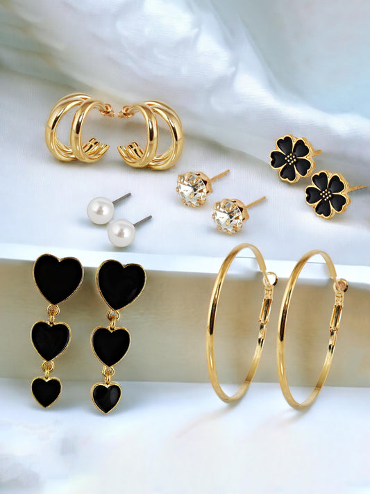 Trendy 6 Pairs Combo Set Of Earrings for Women & Girls
