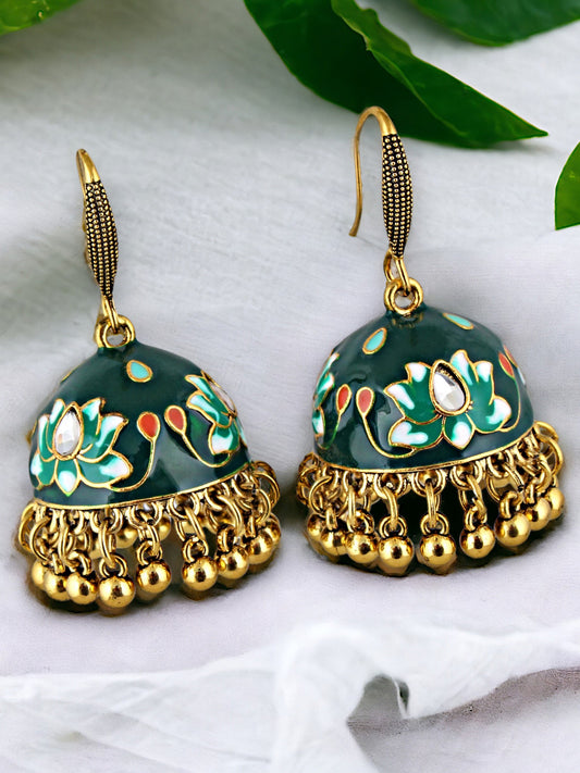 Meenakari Jhumki Earring For Girls & Women
