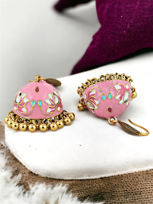Meenakari Jhumki Earring For Girls & Women