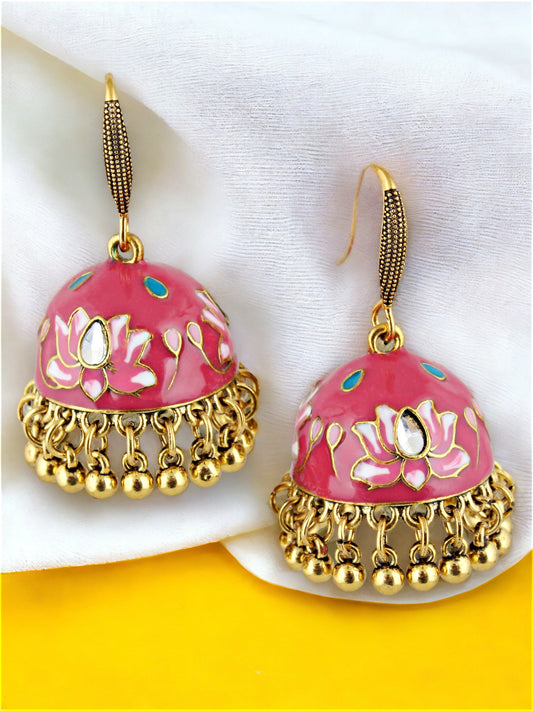 Meenakari Jhumki Earring For Girls & Women