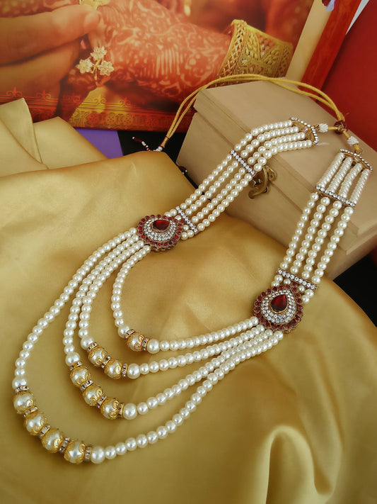 Maharaja Haar Groom Necklace Set for Men