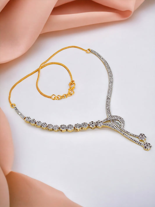 American Diamond (AD) Necklace With Earring For Girls & Women