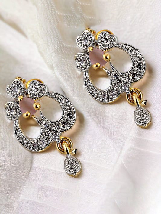 American Diamond (AD) Necklace With Earring For Girls & Women