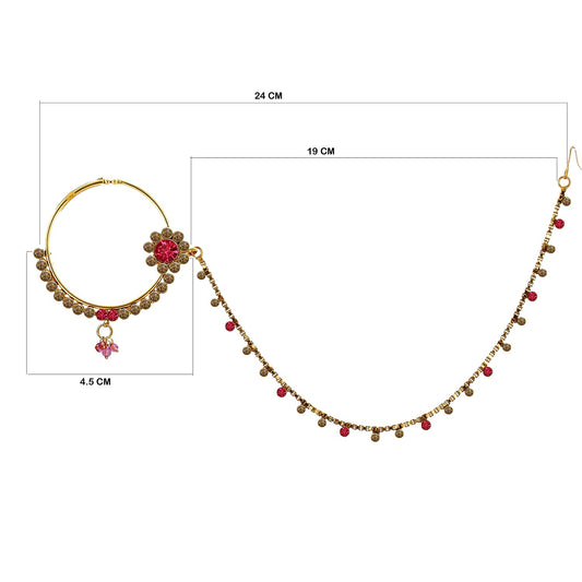 18 K Gold Plated Nath for Girls & Women