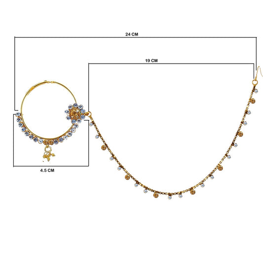 18 K Gold Plated Nath for Girls & Women