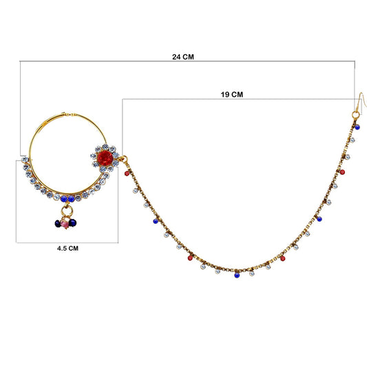 18 K Gold Plated Nath for Girls & Women