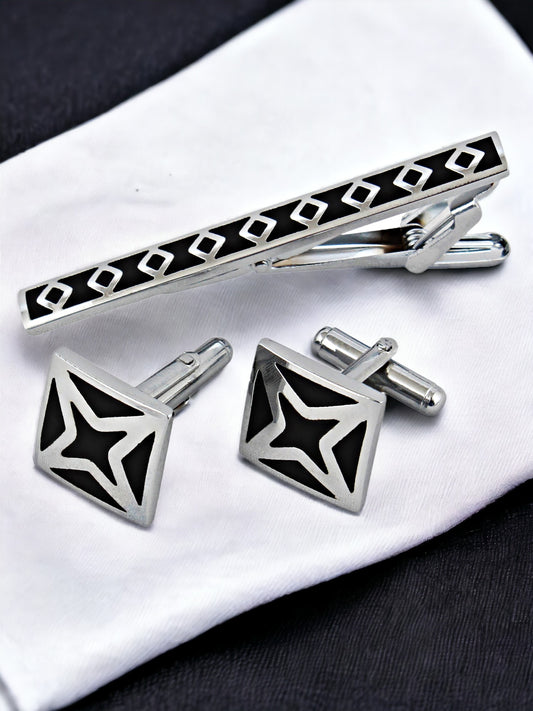 Cufflinks and Tie Pin Combo Gift Set For Men