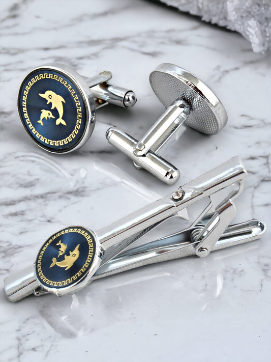 Cufflinks and Tie Pin Combo Gift Set For Men