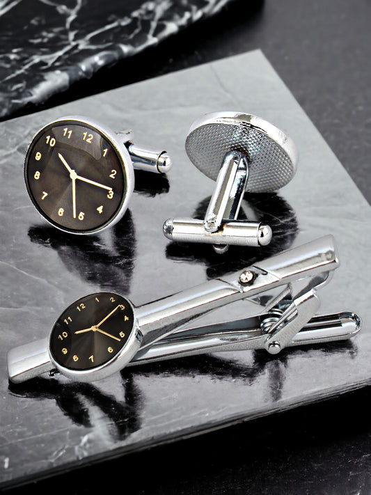 Cufflinks and Tie Pin Combo Gift Set For Men