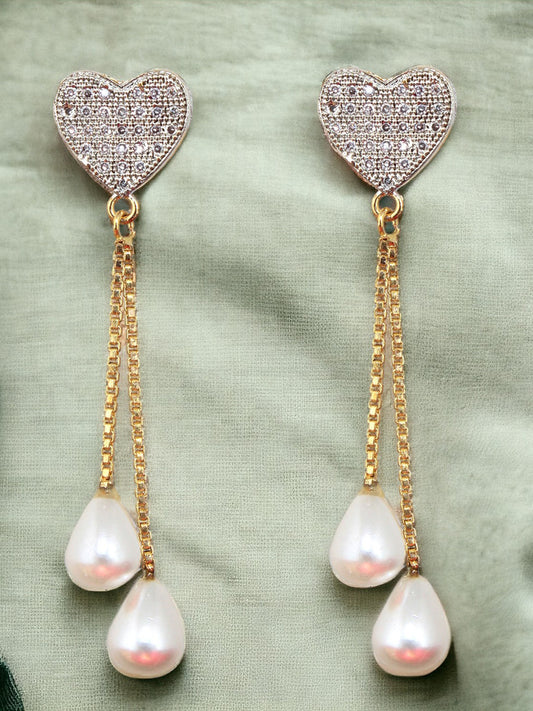 Heart Shape Pendant with Earring and Chain