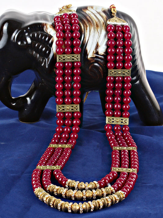 Maharaja Haar Groom Necklace Set for Men