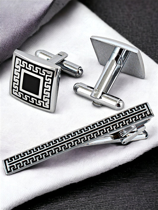 Cufflinks and Tie Pin Combo Gift Set For Men