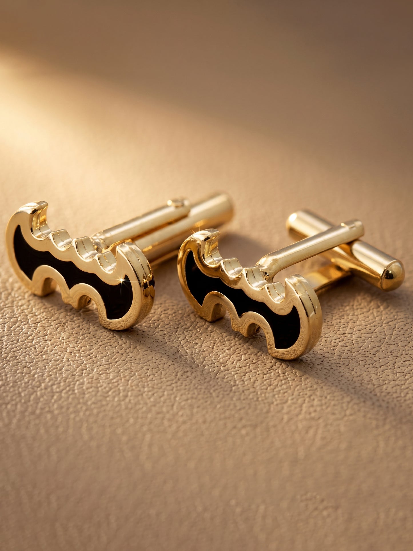 Lucky Jewellery Unique Men Jewelry Gold Plated Sleeve Button Formal Cuff Button Wedding Shirt Button, Suit, Blazer Cufflinks Pair Gift Set for Men (330-M4C54-A5521)
