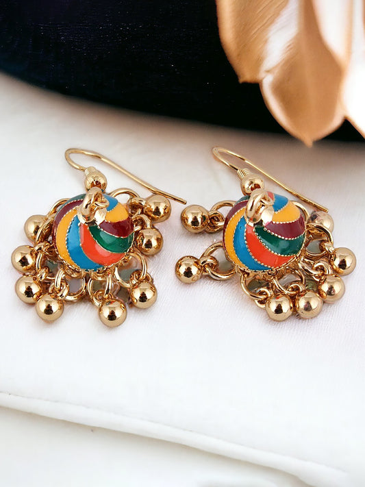 Meenakari Jhumki Earring For Girls & Women
