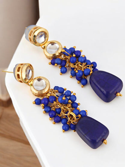 18K Gold-Plated Kundan Choker Necklace Set for Women & Girls (1580-J5SK-1678-B)