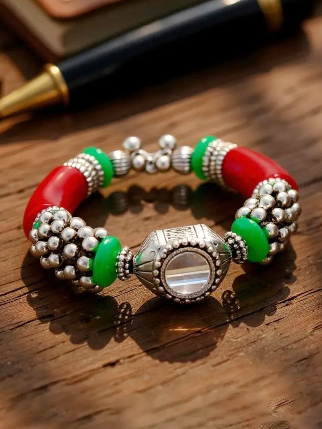 Navratri and Garba Jewellery Boho Bracelet for Women & Girls