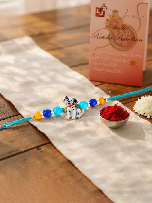 Trendy Cute Cartoon Dog Rakhi Rakshabandhan Rakhee for Kids Brother Bhaiya/Bhai/Bhabhi - Pack of 1