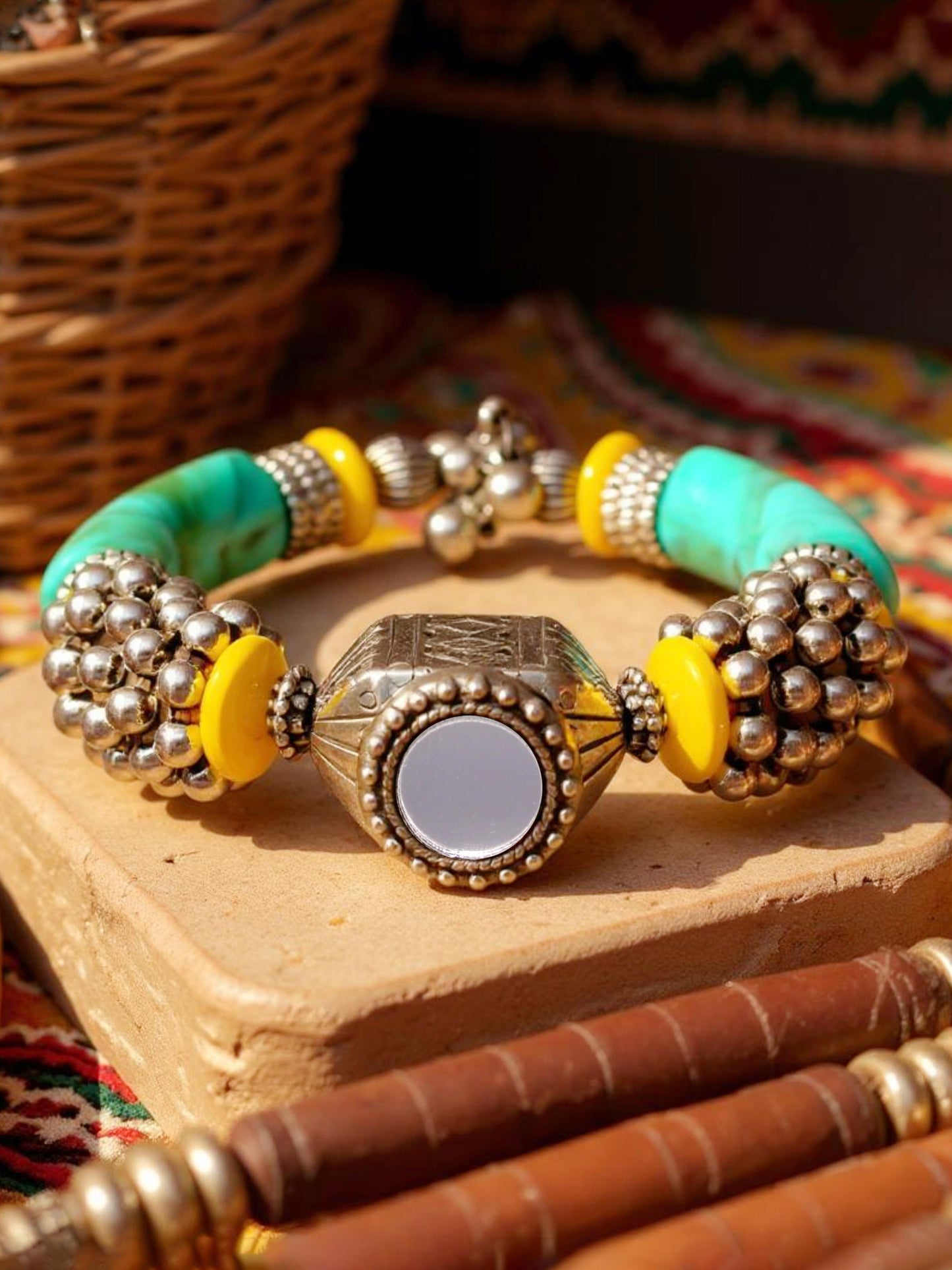 Navratri and Garba Jewellery Boho Bracelet for Women & Girls