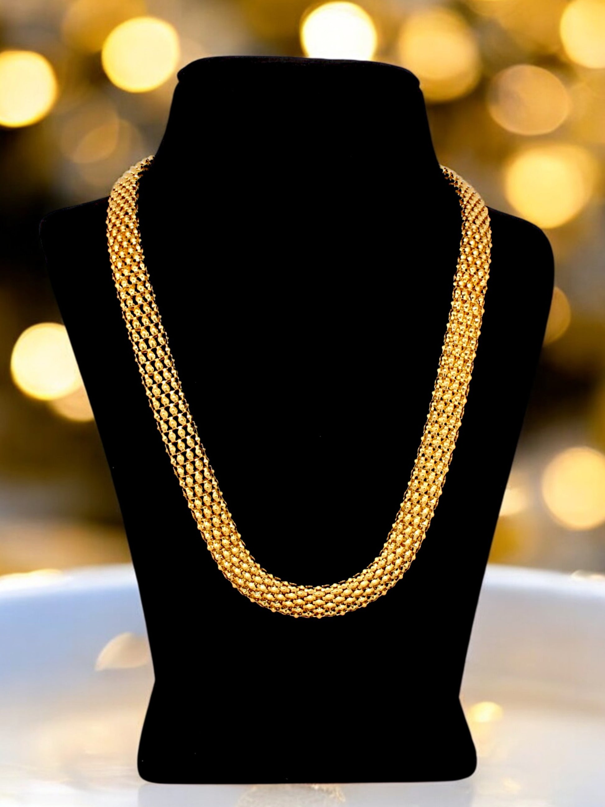 18k Gold Chain Chain Necklace Male 18K Gold-Plated Thick Chain
