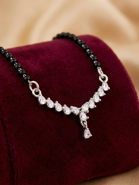 Lucky Jewellery AD Drop Mangalsutra for Women (113-K4MA-2299-S)