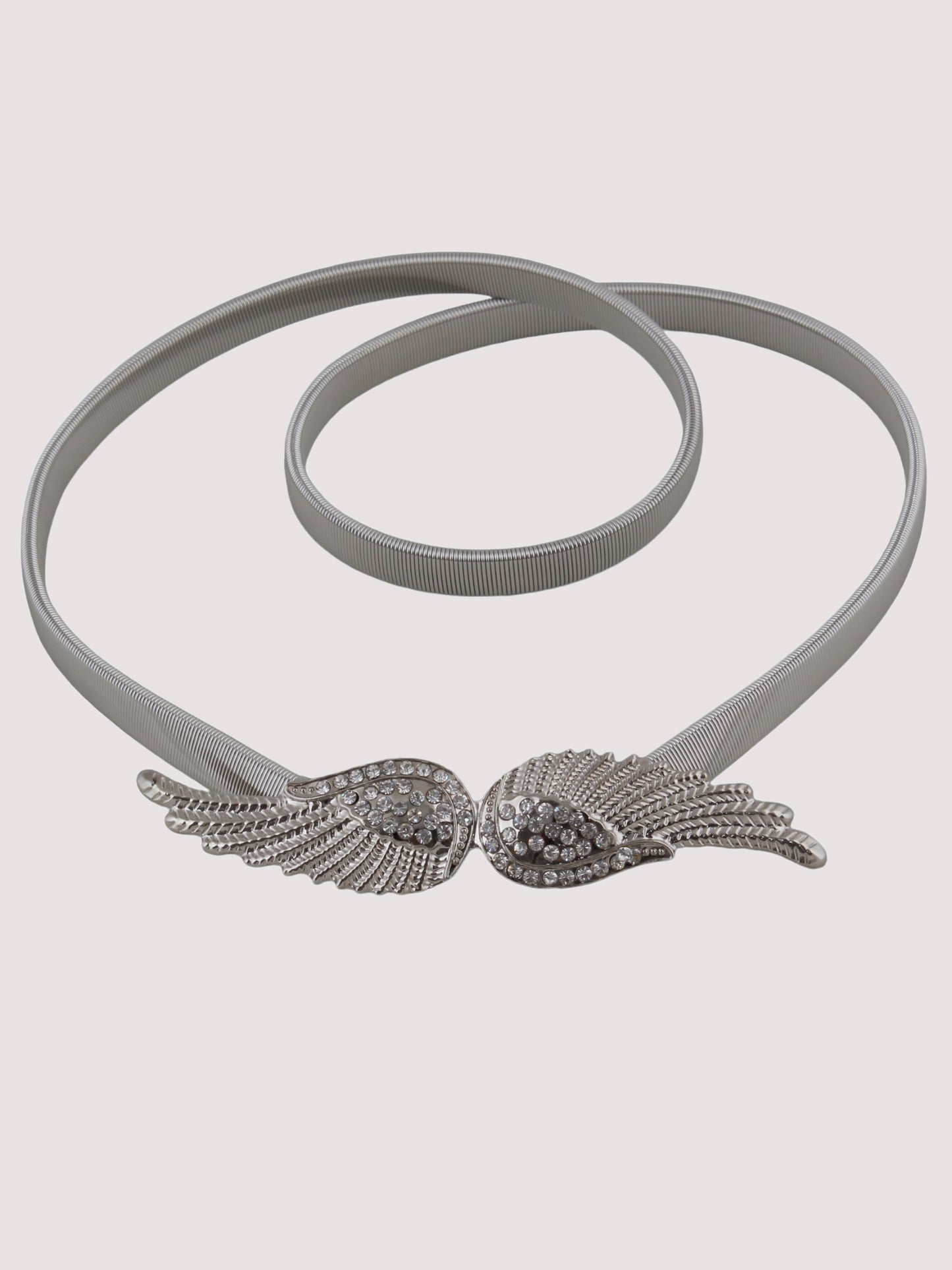 Lucky Jewellery Designer Silver Plated Kamarband White Rhinestone