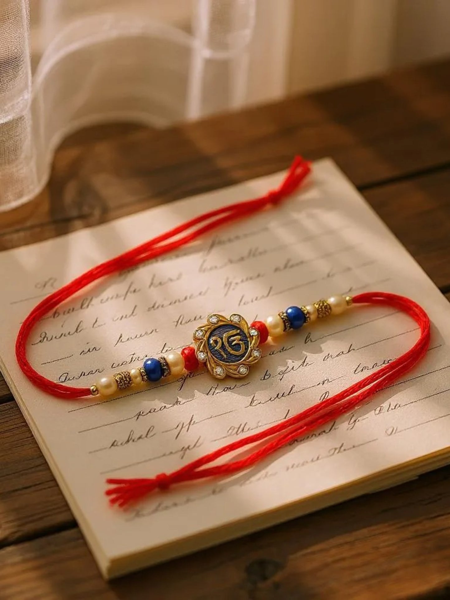 Lucky Jewellery Designer Meena Religious Rakhi - Rakshabandhan Ik Onkar Sikh Sardar Rakhee Bracelet for Brother/Bhaiya/Bhai/Bhabhi - Pack of 4 (230-S5R1-SIKH-4)