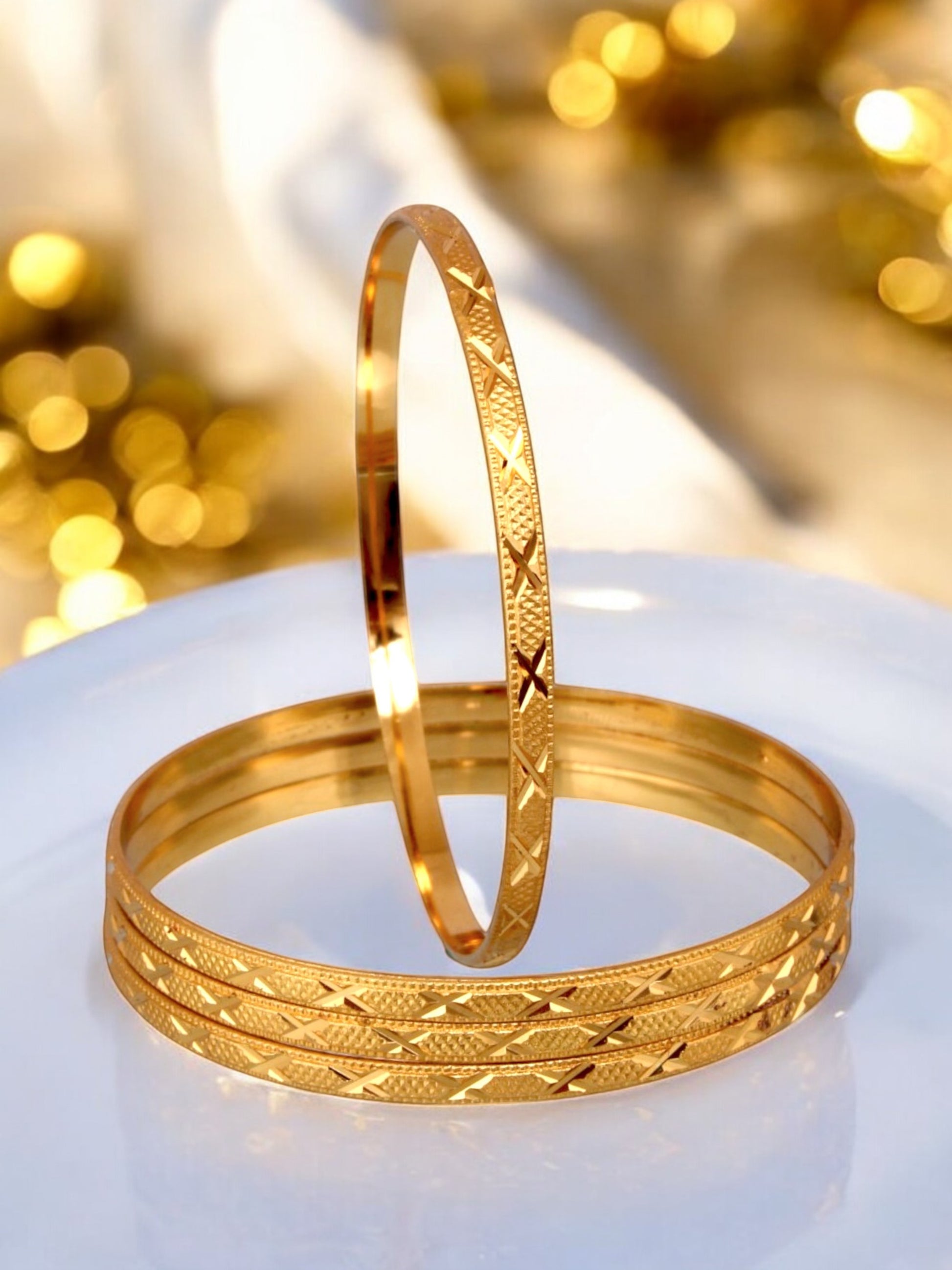 Bangles Set Gold Plated Bangles For Daily Use Buy Zeneme Gold