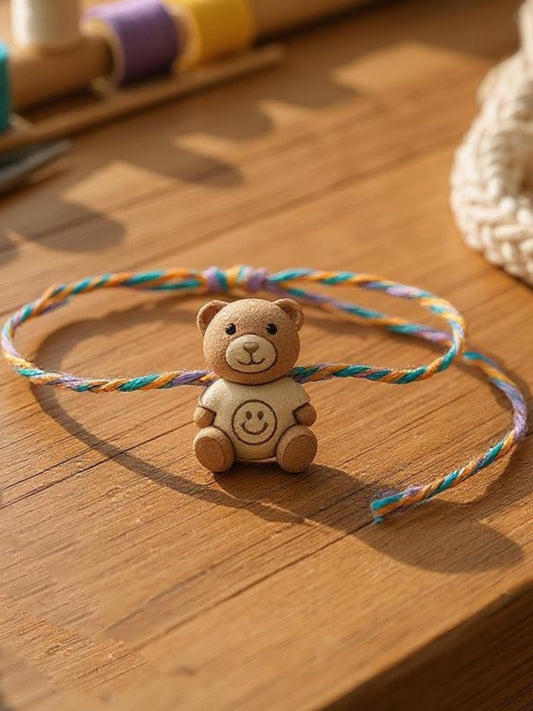 Lucky Jewellery Designer Teddy Bear Rakhi - Rakshabandhan Plastic Cute Teddy Rakhee Bracelet for Brother/Bhaiya/Bhai/Bhabhi & Kids - Pack of 2 (80-CHR1-1949-2)