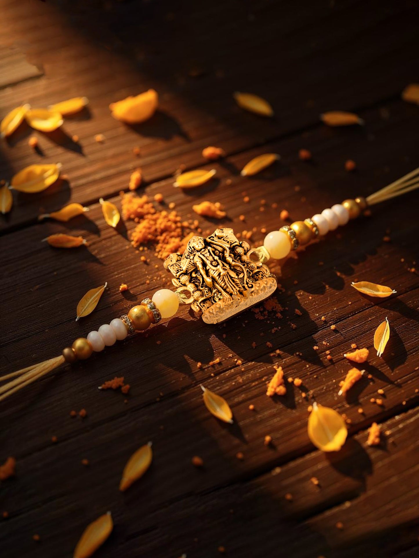 Gold Plated Religious Rakhi Rakshabandhan Lord Ram Design Rakhee for Bhaiya/Bhabhi Pack of 1