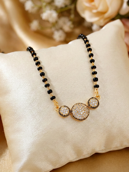 Lucky Jewellery AD Circle Mangalsutra for Women (328-S8MS-2195)
