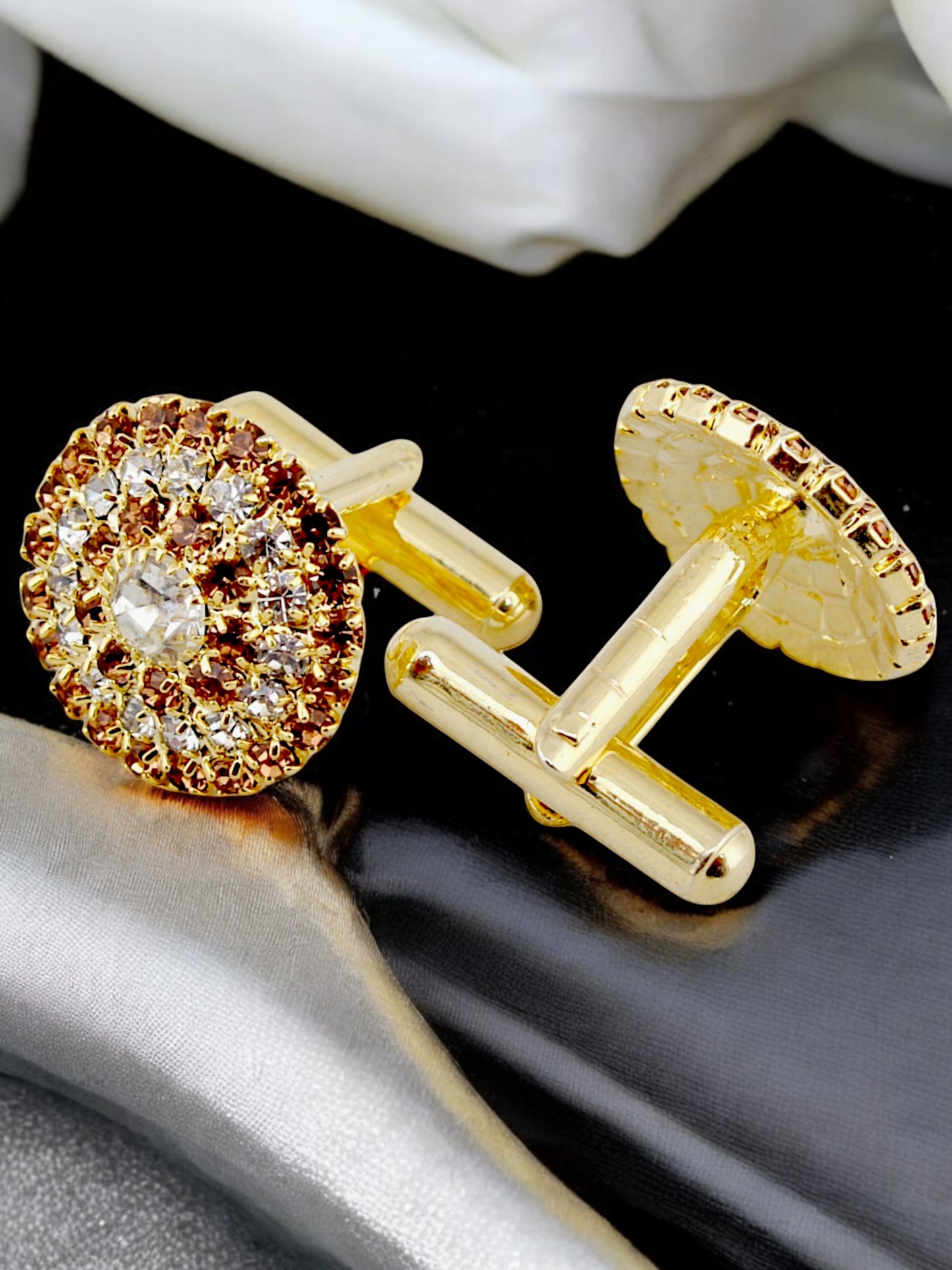 18k Gold Plated Sleeve Button Formal Cuff Shirt Button Blazer Cufflinks for Men