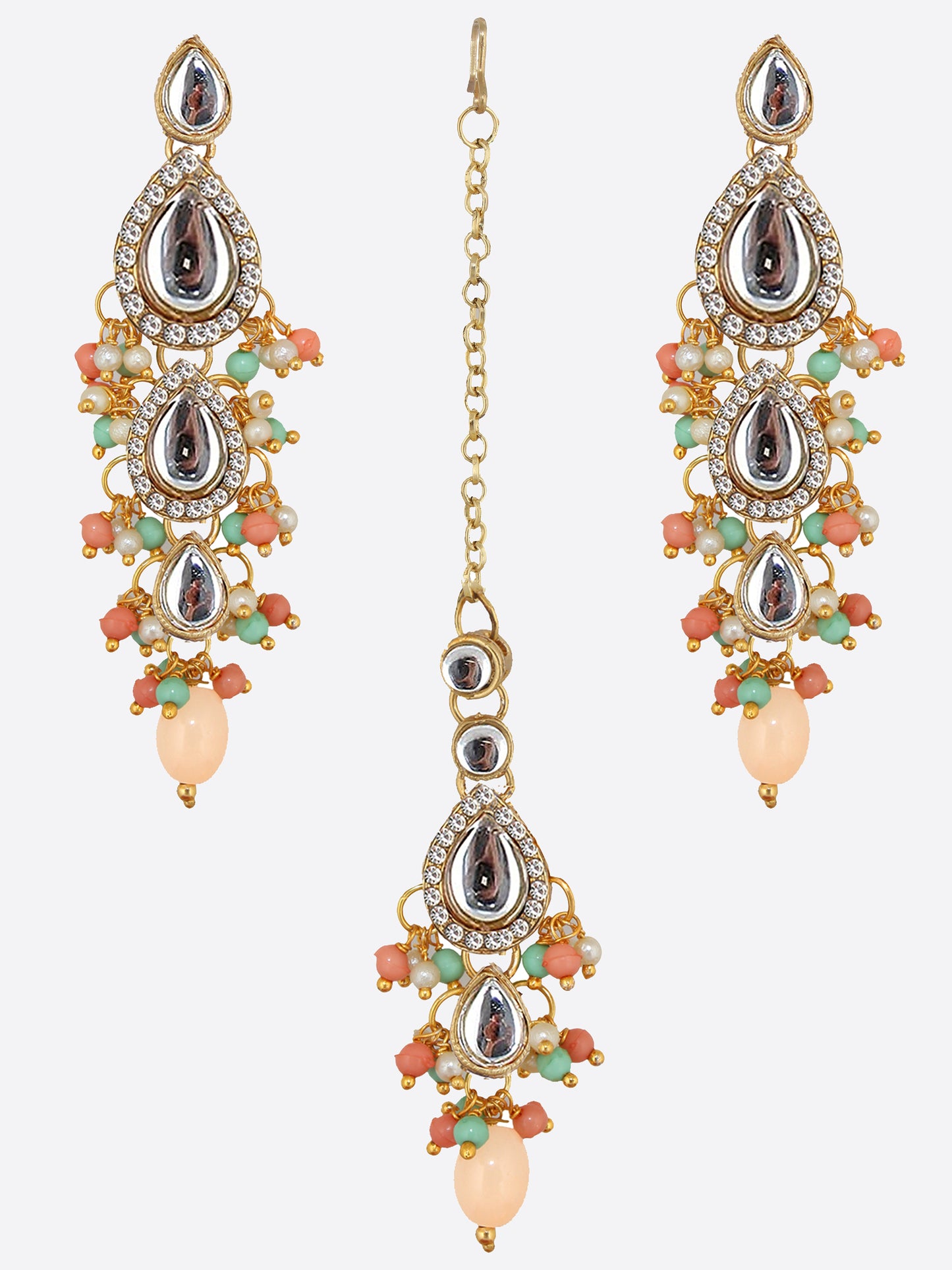 Kundan Tika Earring set for Girls & women