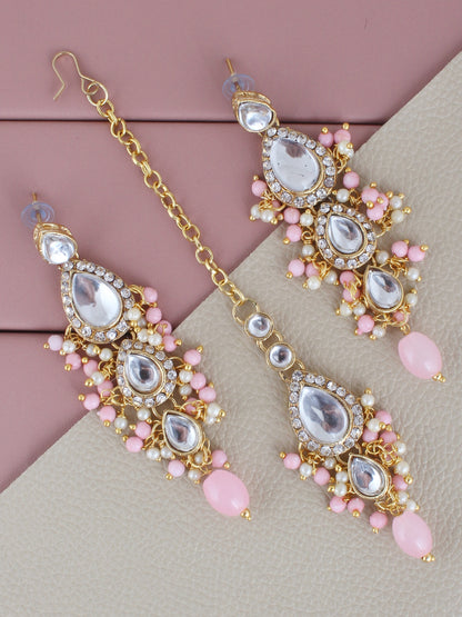 Kundan Tika Earring set for Girls & women