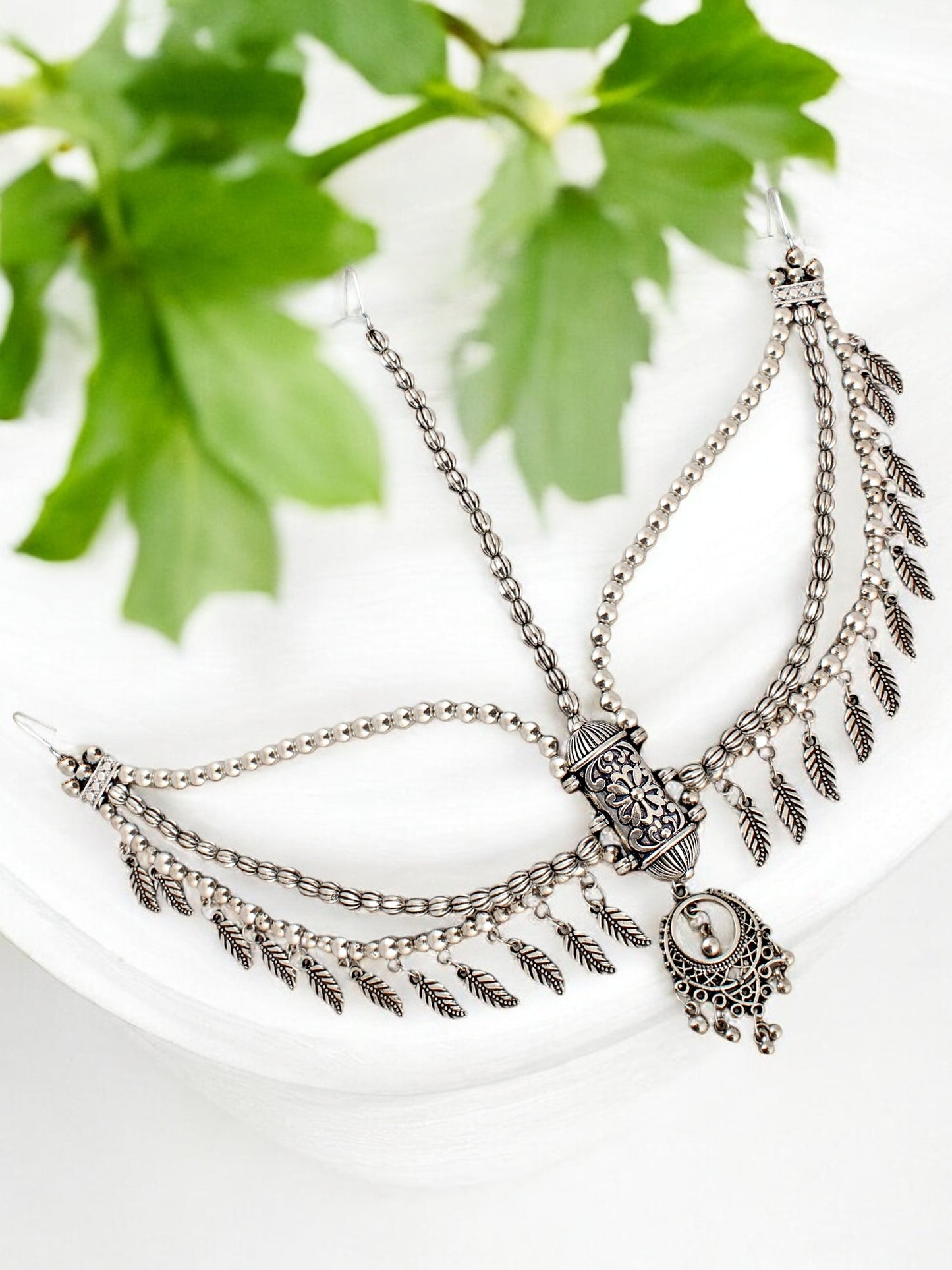 Boho Maang Tikka Navratri Jewellery Mathapatti for Garba, Dandiya Festival