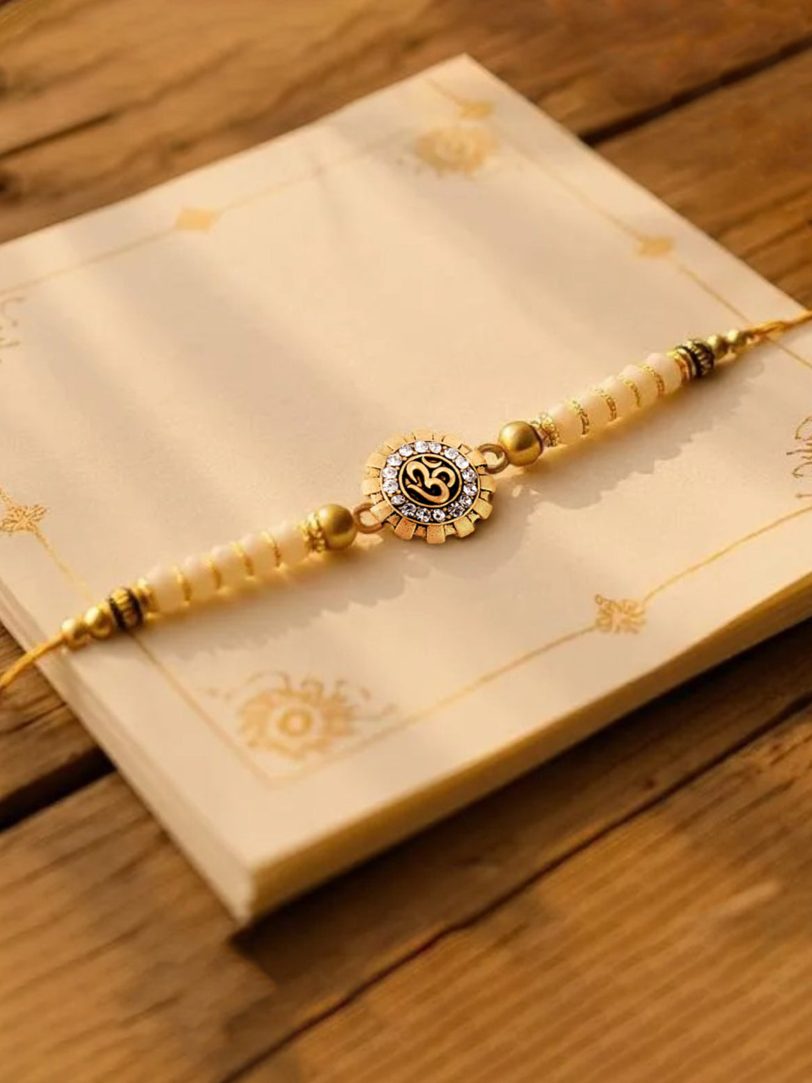 Gold Plated Religious Rakhi Rakshabandhan Om Design Rakhee for Brother/Bhaiya/Bhai/Bhabhi Pack of 1
