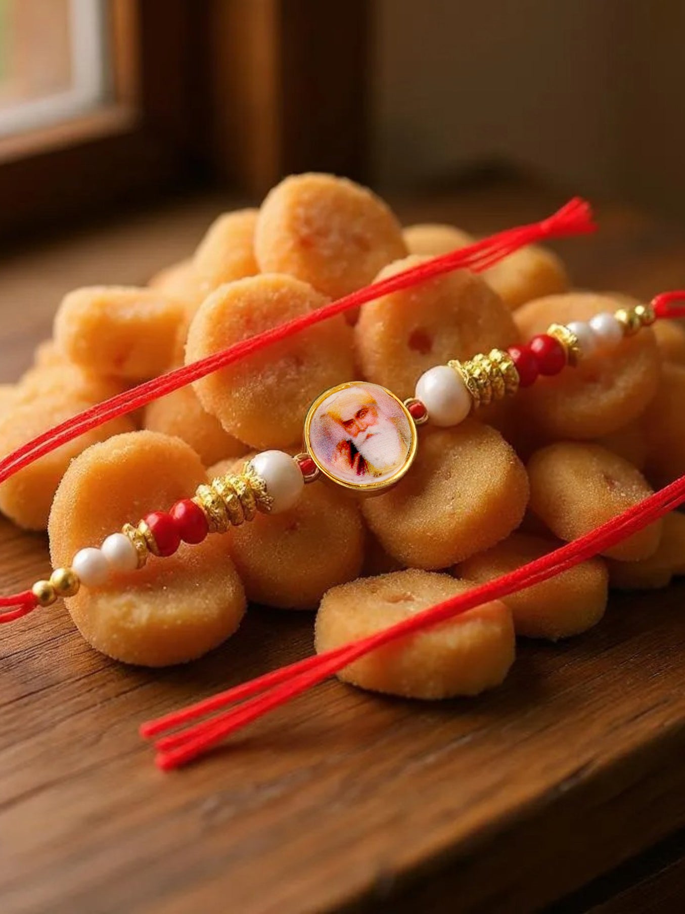 Gold Plated Religious Rakhi for Bhaiya/Bhabhi Guru Nanak Ji Rakshabandhan Rakhee Pack of 1