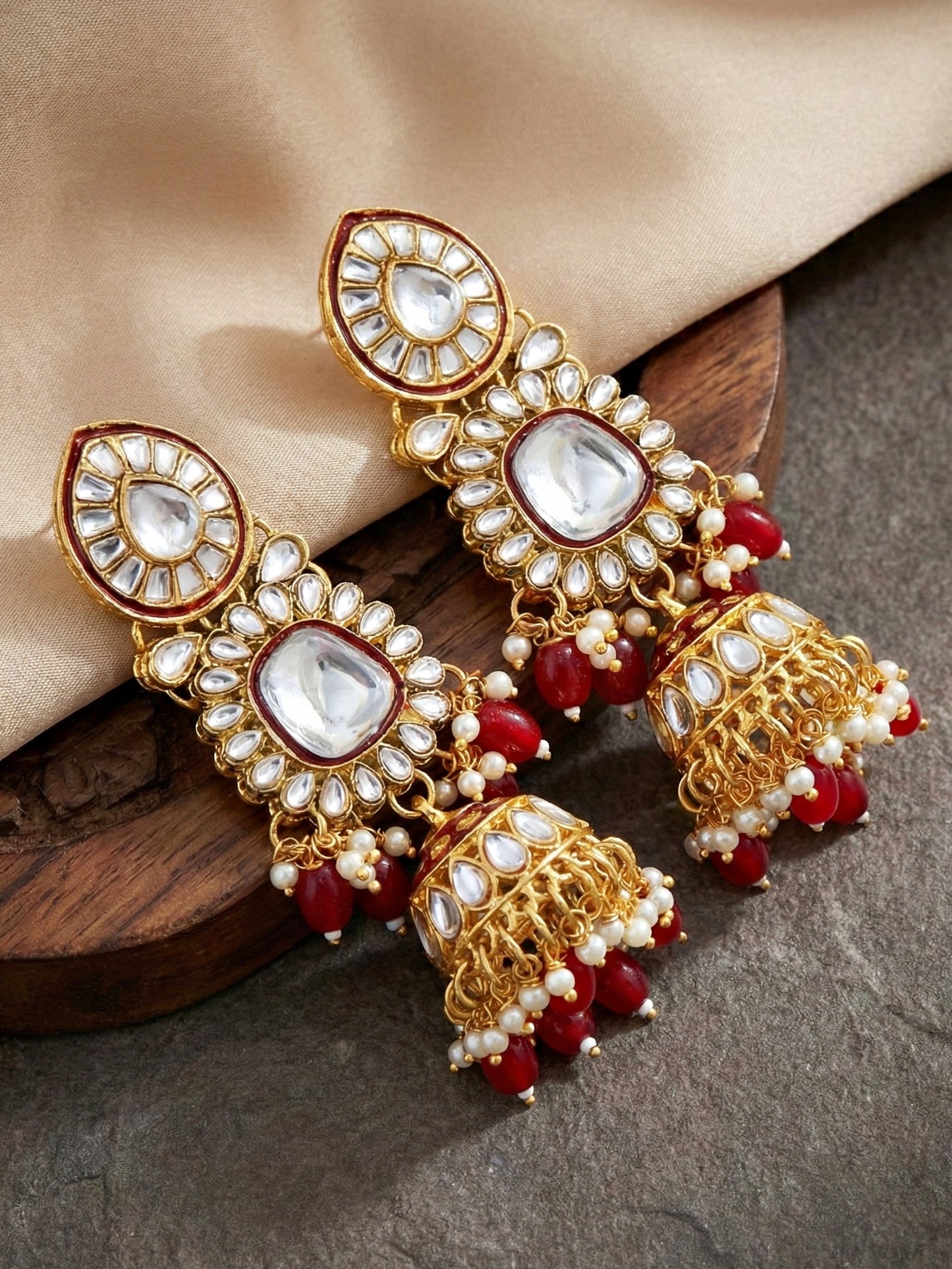 Lucky Jewellery Bridal Kundan Necklace Set for Women Traditional Indian Wedding Jewellery Set (4125-IZR-005-M-2026)