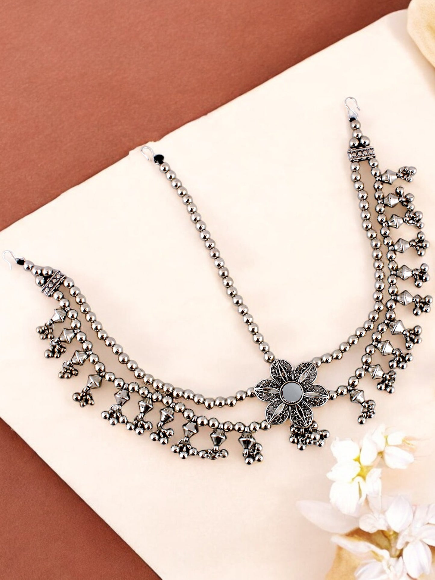 Boho Maang Tikka Navratri Jewellery Mathapatti for Garba, Dandiya Festival