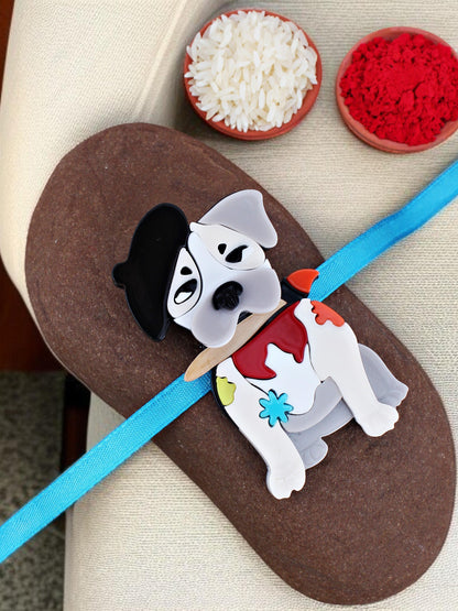 Lucky Jewellery Trendy Fashion Plastic Cute Cartoon Dog Kids Rakhi - Rakshabandhan Rakhee Bracelet for Kids Brother Bhaiya Bhai Bhabhi - Pack of 1 (425-CHR1-1194-1)