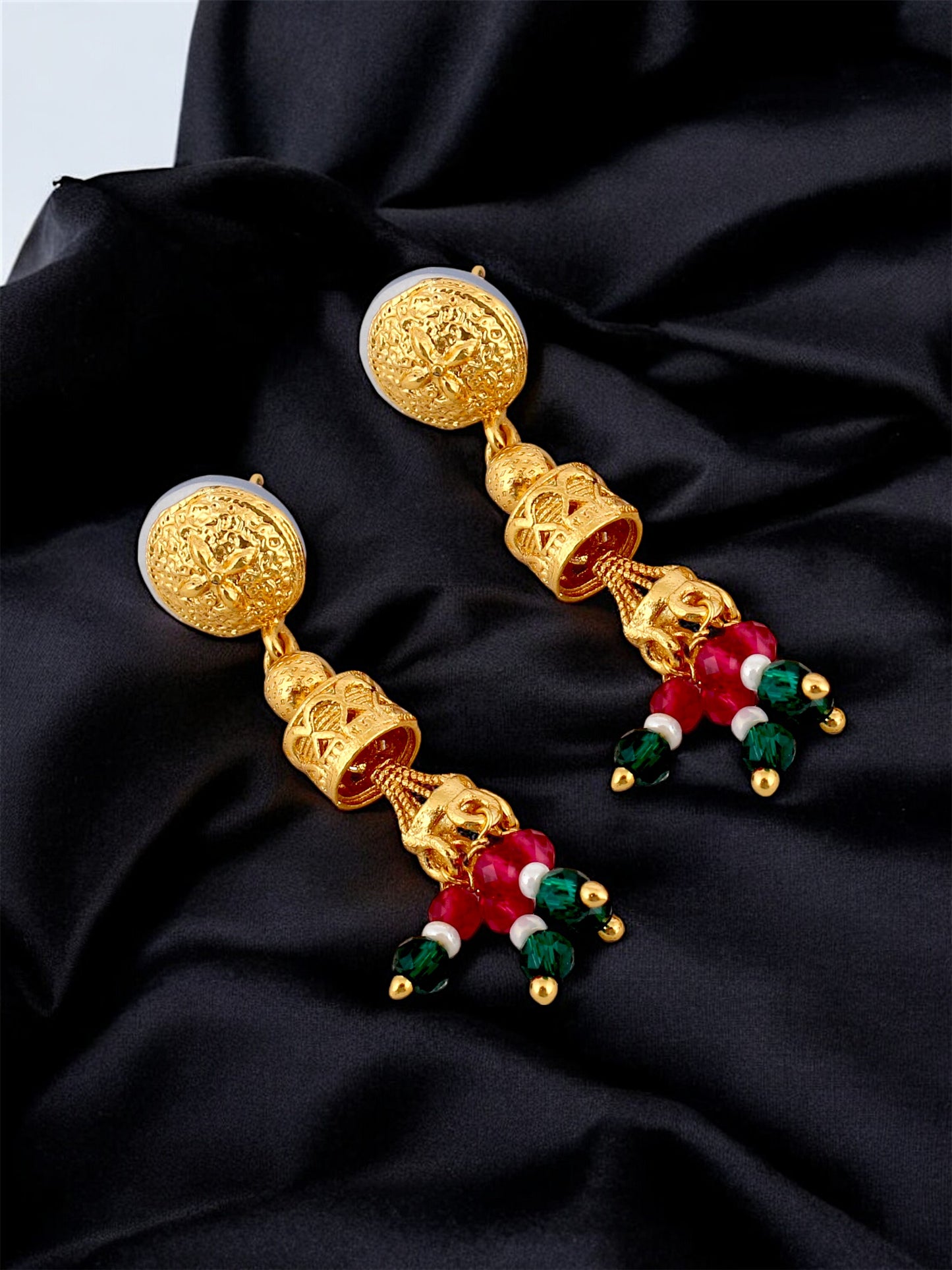 18K Gold-Plated Necklace with Earrings Long Necklace Set (545-K1SG-2121-RG)