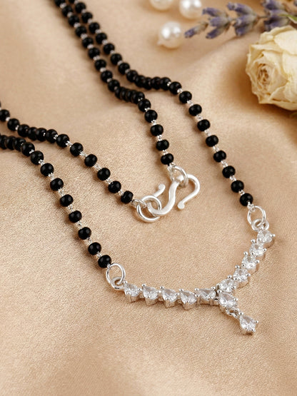 Lucky Jewellery AD Drop Mangalsutra for Women (113-K4MA-2299-S)