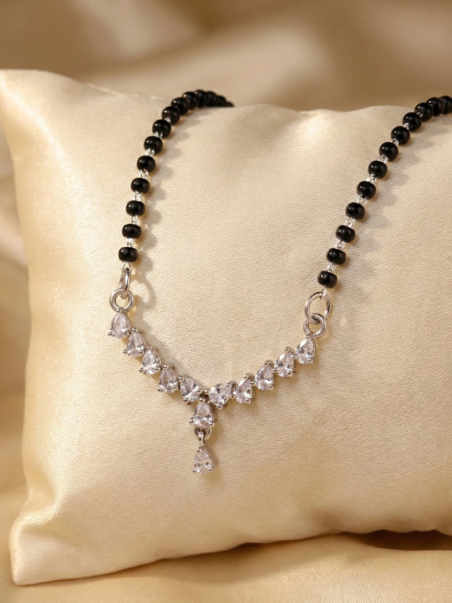 Lucky Jewellery AD Drop Mangalsutra for Women (113-K4MA-2299-S)