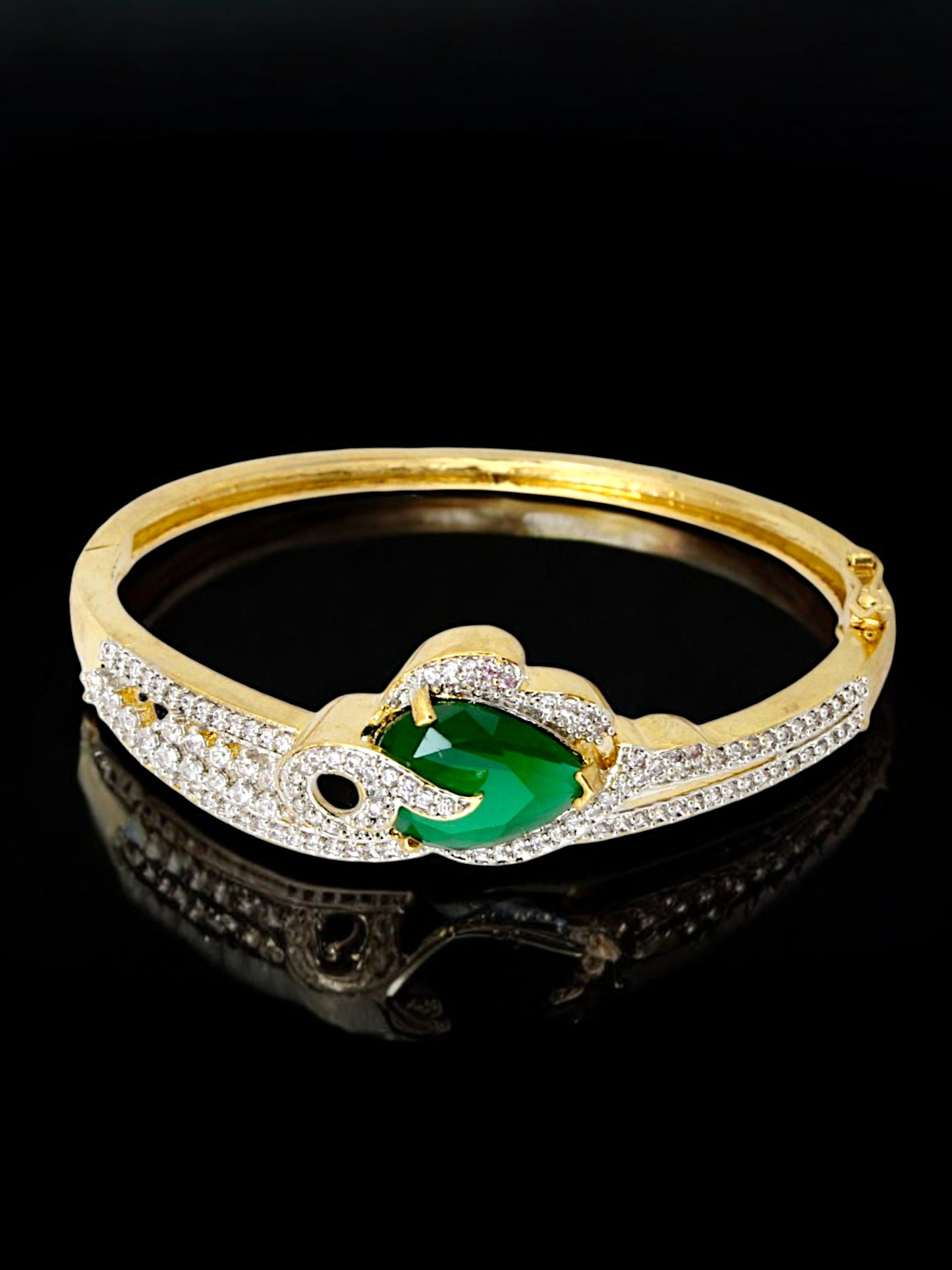 Trendy AD Stone Pendant Set Locket with Chain Combo Jewellery Valentine Gift for Wife (735-A5SA-1995-G)