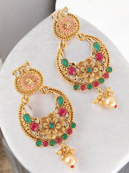 Gold-Plated Meenakari Choker Necklace Set Traditional Jewelry for Women & Girls (759-G2SR-003-MT)