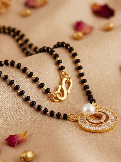Lucky Jewellery Pearl AD Mangalsutra for Women (315-S8MS-2193)