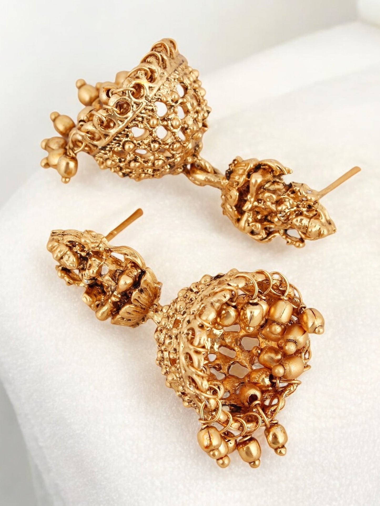 Traditional Temple Jewellery Goddess Lakshmi Design Necklace with Earrings